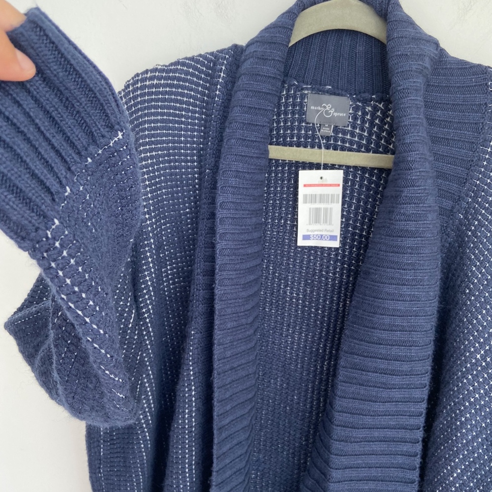 Market & Spruce navy blue cardigan - Picture 8 of 8